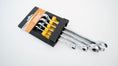 Load image into Gallery viewer, 4pc 4-in-1 SAE/MM Dual Ratcheting Open-end Wrench Set